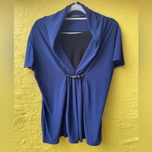 Dark blue and black blouse
